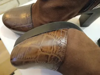 Botines mujer piel marrón talla 38