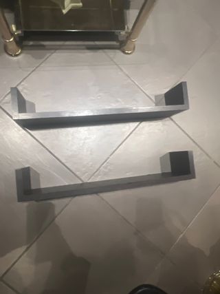 2 Estanterías flotantes madera