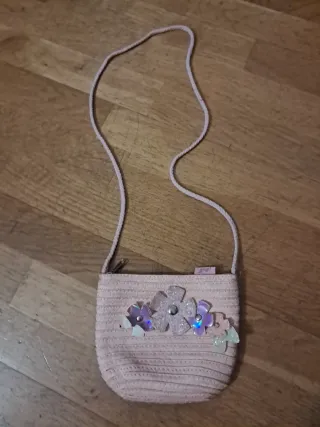 Bolso infantil flores rosa