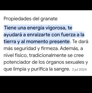 Pulsera Granate Mineral Negra y Roja. Nuevo.