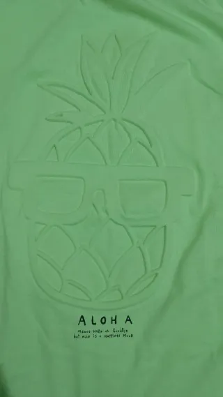 Camiseta Lefties Piña Gafas Aloha Verde