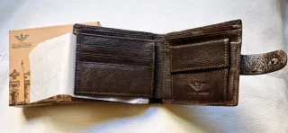 Cartera de hombre, piel genuina. Nueva y con caja