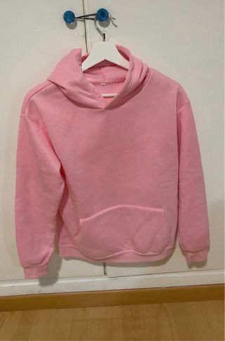 Sudadera rosa con capucha