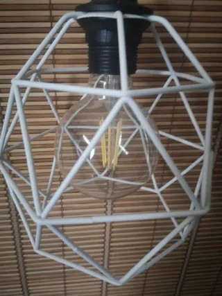 Lámpara jaula geométrica bombilla Edison