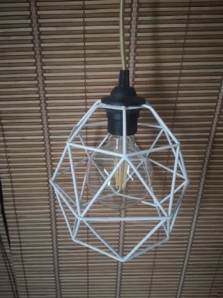 Lámpara jaula geométrica bombilla Edison