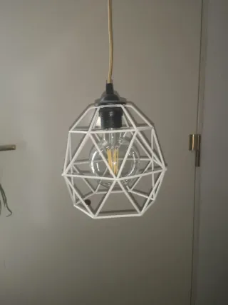 Lámpara jaula geométrica bombilla Edison