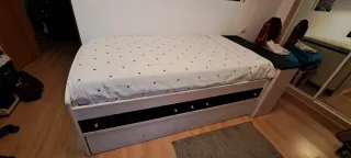 Cama nido doble con cajones