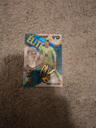 Carta Panini Dani Olmo Firmada