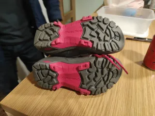 Botas de nieve niña grises y rosas talla 34