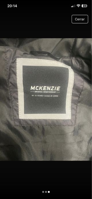 Chaqueta McKenzie niño negra Talla 10-12