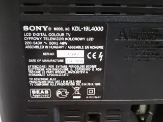 Sony Bravia LCD TV 19L4000