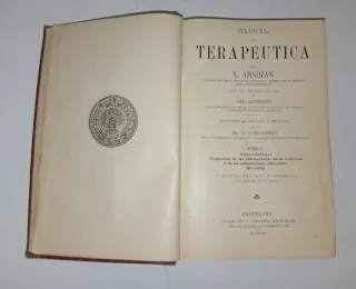 Terapeútica por X Arnozan y Vademecum Sandoz 1953
