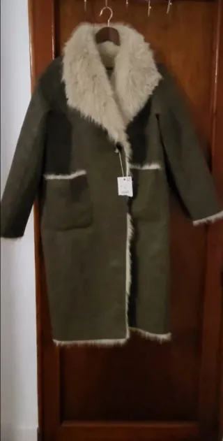 Abrigo pelo doble faz Zara