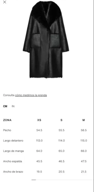 Abrigo pelo doble faz Zara