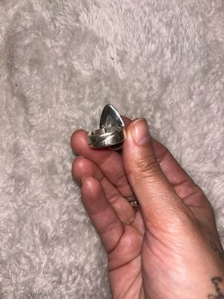 Anillo Plata Ajustable Serafinita Verde