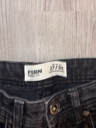 Pantalón vaquero FSBN negro baggy fit