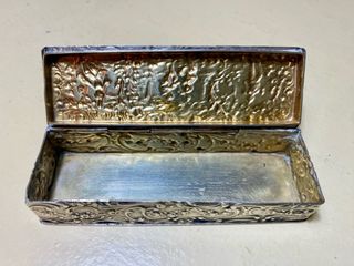 Caja joyero metal labrado sXX