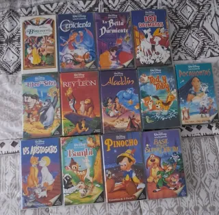 Lote 13 Películas VHS Disney Clásicos Español