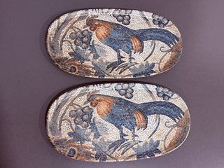 Bandejas ovaladas mosaico gallo