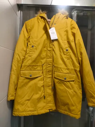 Cazadora parka mujer amarilla talla M