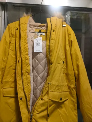 Cazadora parka mujer amarilla talla M