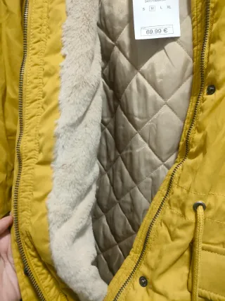 Cazadora parka mujer amarilla talla M