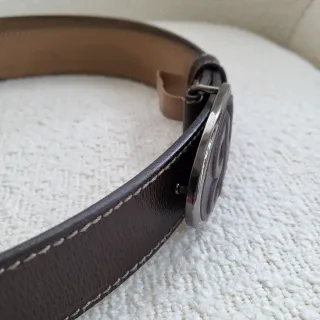 Cinturón Hugo Boss Marrón Hebilla Ovalada