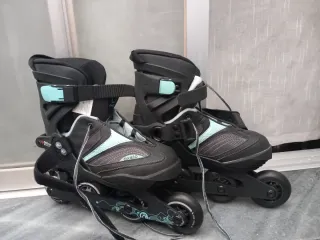 Patines en línea Oxelo talla 38 niña. Rodilleras y