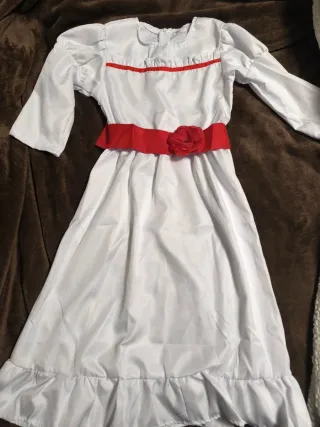 Disfraz Muñeca Blanco y Rojo