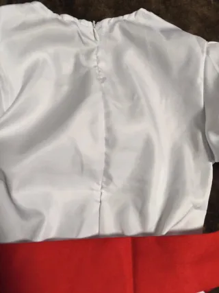 Disfraz Muñeca Blanco y Rojo