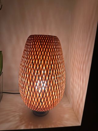 Lampara de mesa bambu ikea boja