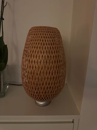 Lampara de mesa bambu ikea boja