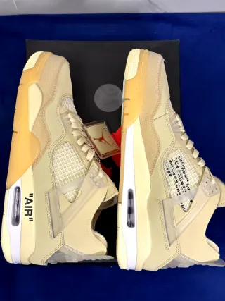 Air Jordan 4 Retro x Off-White “Sail” – Taglia 44