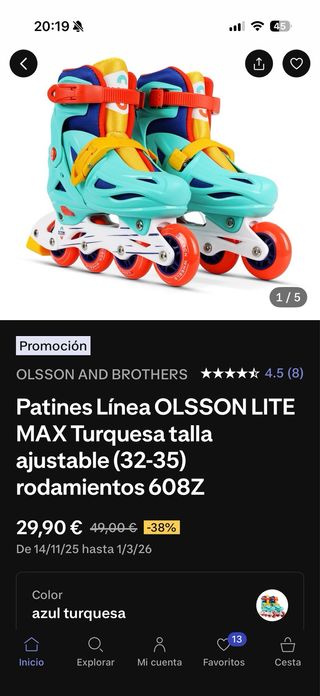 Patines infantiles ajustables