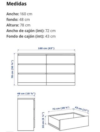 Cómoda IKEA Malm Blanca