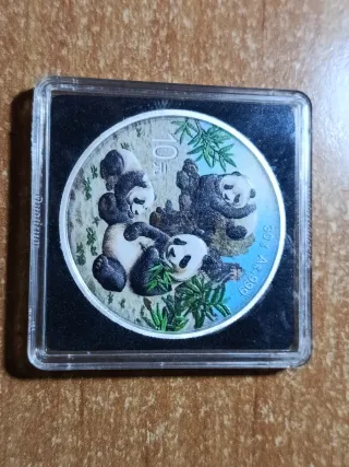 Moneda Plata Panda 10 Yuan 999