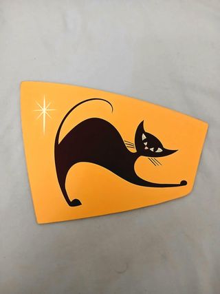 Gatto Nero Vintage Stile Mid-Century