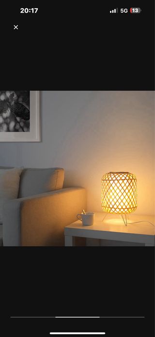 Lámpara de mesa bambú Ikea