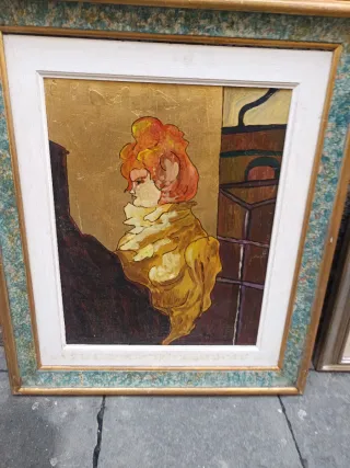 Dipinto con cornice stile marmo