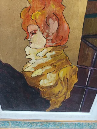 Dipinto con cornice stile marmo