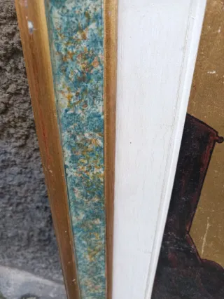 Dipinto con cornice stile marmo