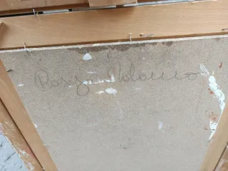 Dipinto con cornice stile marmo