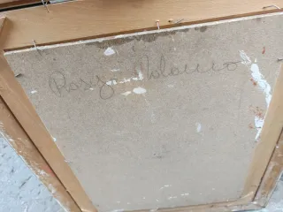 Dipinto con cornice stile marmo