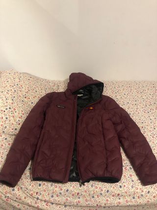 Anorak Abrigo Plumífero Ellesse granate hombre