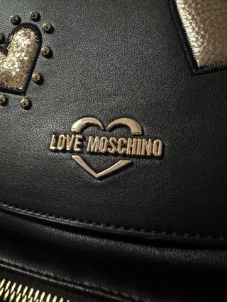 Zaino Moschino Cuori Nero Oro