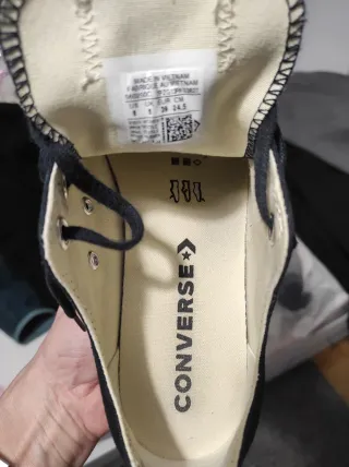 Playeros Converse plataforma negros talla 39