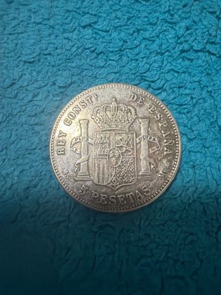 Moneda 5 Pesetas Alfonso XII 1881