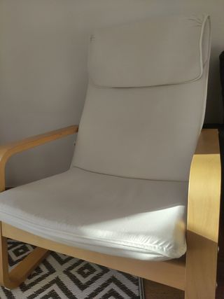 Butaca de tela y madera