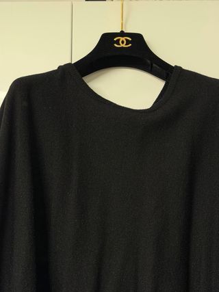 Blusa negra con brillo talla única