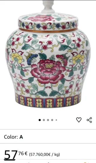 Recipiente de almacenamiento y Decoración. Tibor